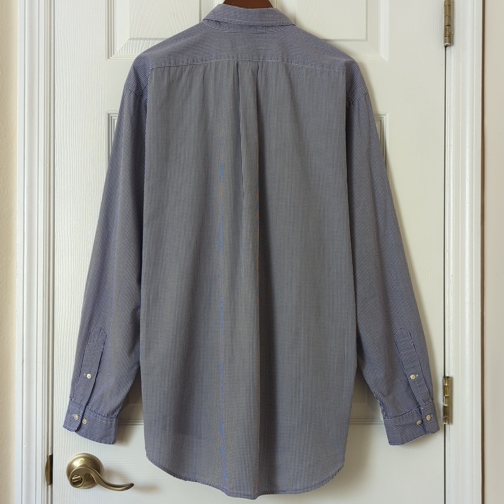 Ralph Lauren 90's Vintage Yarmouth Gingham Long Sleeve Button Down Shirt Purple - Picture 10 of 11
